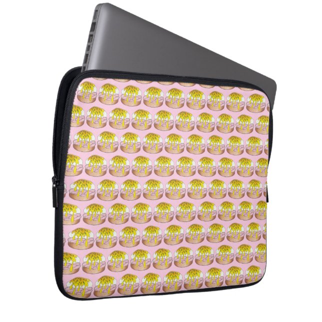 Eggs Benedict Breakfast Diner Food Foodie Ham Laptop Sleeve (Front Right)