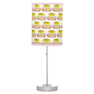 Eggs Benedict Breakfast Diner Food Foodie Ham Pink Table Lamp
