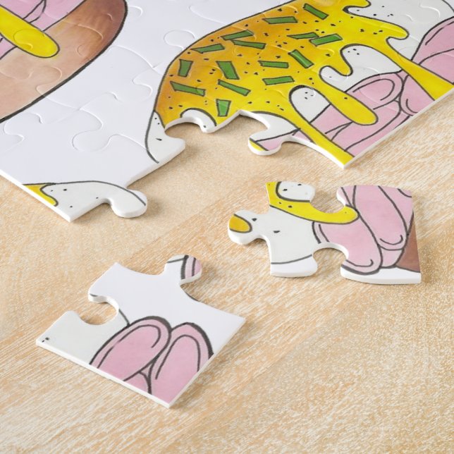 Eggs Benedict Breakfast Kitchen Food Foodie Ham Jigsaw Puzzle (Side)