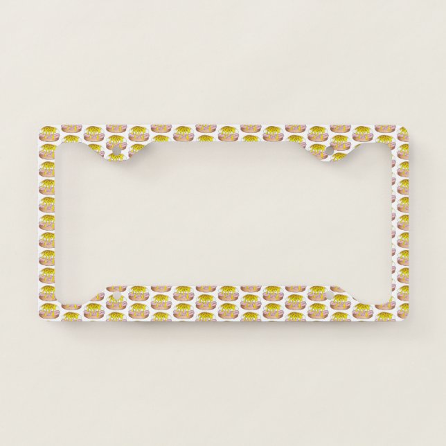 Eggs Benedict Food Foodie Cook Chef Ham Breakfast License Plate Frame (Front)