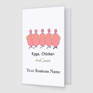 Eggs, Chicken And Dessert Menu