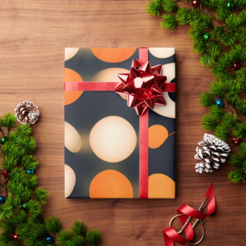 Eggs Circles Orange Abstract Pattern Wrapping Paper