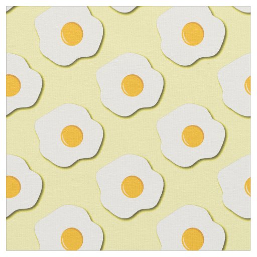 Eggs Cute Breakfast Kids Sunny Side Up Fabric
