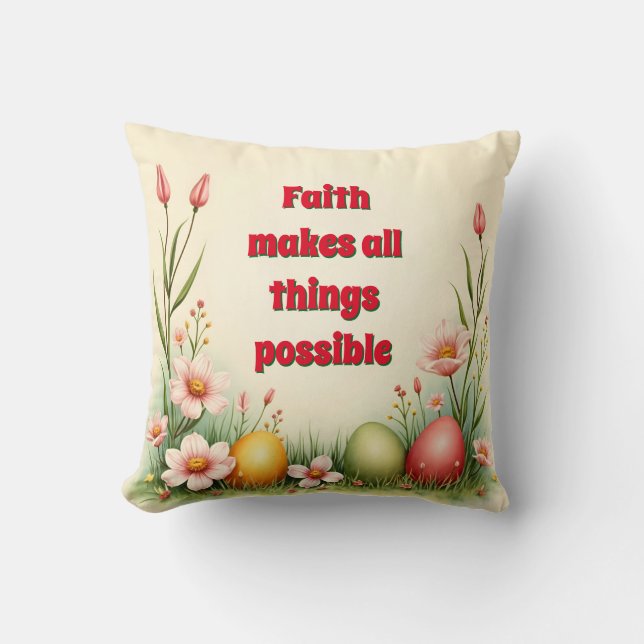 Eggs Easter Vintage Popular Collection Throw Pillow (Front)
