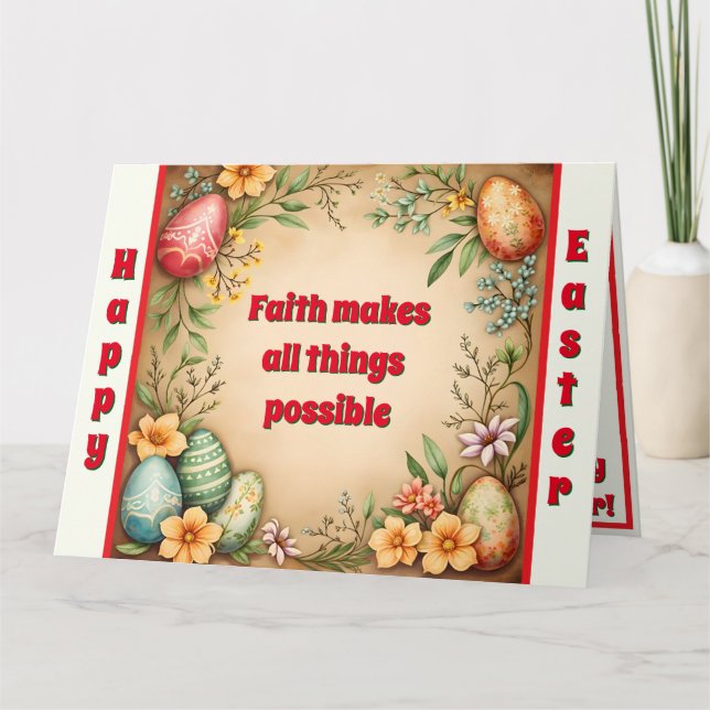 Eggs Easter Vintage Trendy Collection Card (Front)