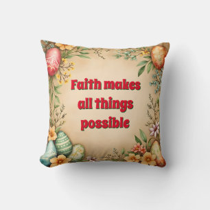 Eggs Easter Vintage Trendy Collection Throw Pillow