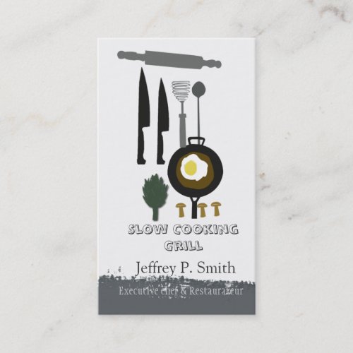 Eggs for Breakfast Chef Cook Catering Business Card