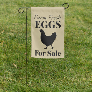 Eggs for Sale Chicken Silhouette Garden Flag