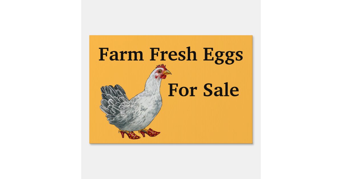 Eggs For Sale Yard Sign Zazzle