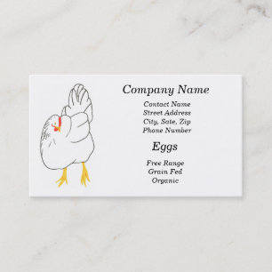 Eggs free range, grain fed, organic business cards