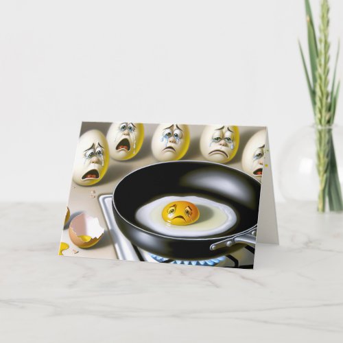 Eggs Mourning for 40th Birthday Card