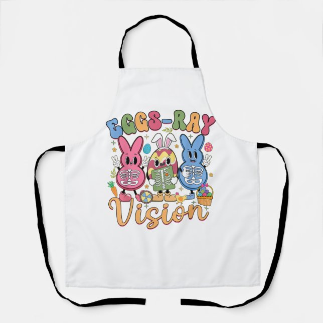 Eggs Ray Vision Happy Easter Day Xray Technician R Apron (Front)