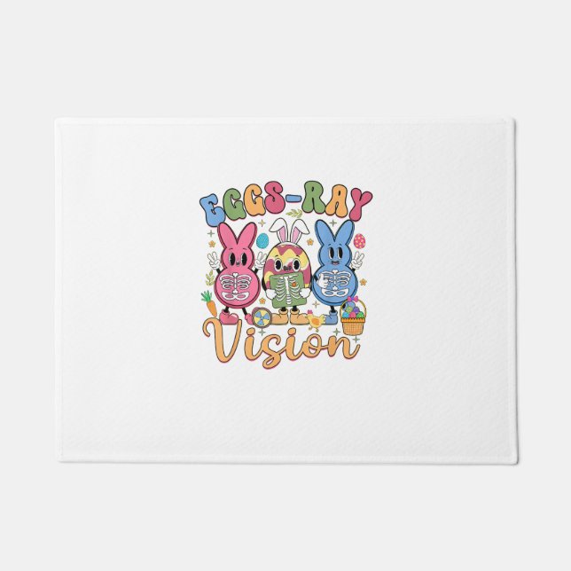 Eggs Ray Vision Happy Easter Day Xray Technician R Doormat (Front)