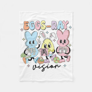 Eggs Ray Vision Nurse Easter Xray Technologist Rad Fleece Blanket