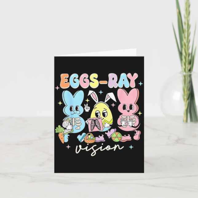 Eggs Ray Vision Nurse T- Easter Xray Tech Card (Front)