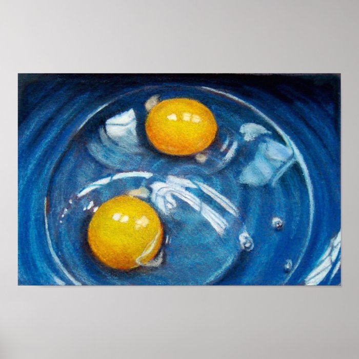 EGGS REALISM ART POSTER FOOD