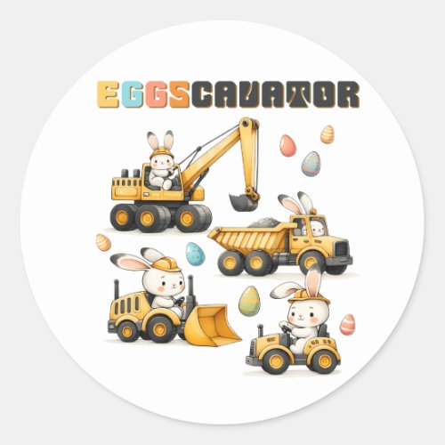 eggscavator classic round sticker