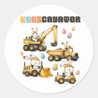 eggscavator classic round sticker