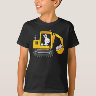 Eggscavator Construction Vehicle Easter Eggs Kids T-Shirt