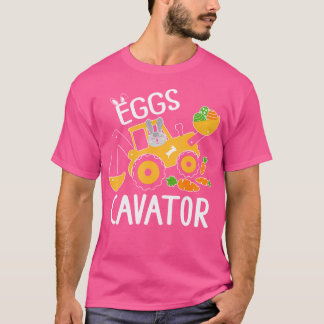 Eggscavator Easter Egg Hunt Construction Trucks Gi T-Shirt