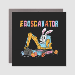 Eggscavator Easter Egg Hunt Construction Trucks To Car Magnet