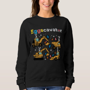 Eggscavator Easter Egg Hunt Construction Trucks To Sweatshirt