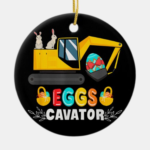 EGGSCAVATOR Eggs Cavator Kids Toddlers Cute Ceramic Ornament