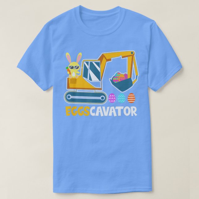 EGGSCAVATOR Eggs Cavator Kids Toddlers Cute Easter T-Shirt (Design Front)