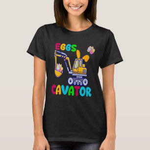 EggsCavator Happy Easter Funny Excavator Hunting E T-Shirt
