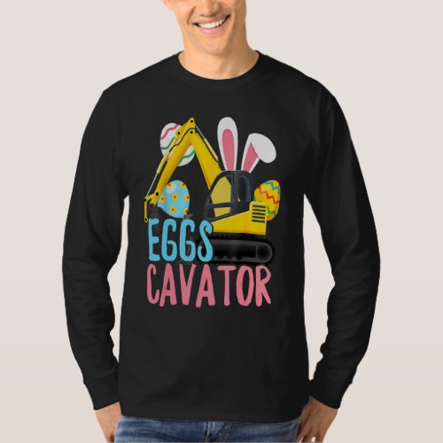 Eggscavator  Toddler Kids Boys Happy Easter Excava T_Shirt