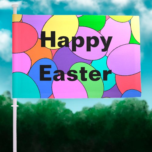 Eggscellant Easter Eggs Car Flag
