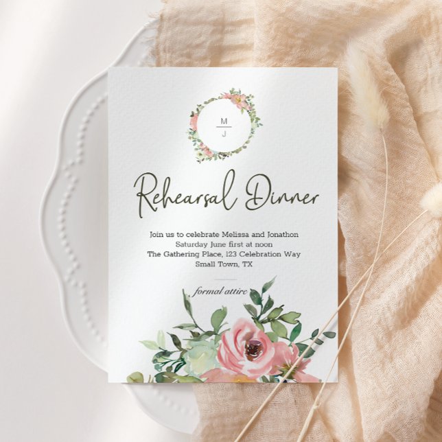 Eggshell and Blush Floral Rehearsal Dinner (Creator Uploaded)