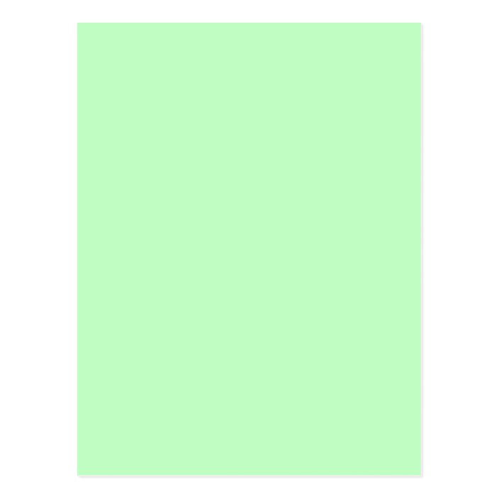 Eggshell Blue Green Pastel Color Background Postcard