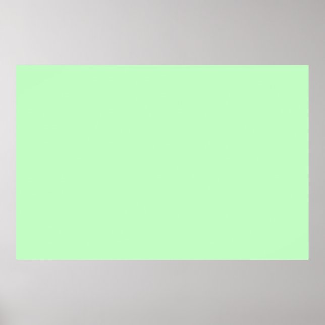 Eggshell Blue Green Pastel Color Background Poster (Front)