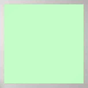 Eggshell Blue Green Pastel Color Background Poster