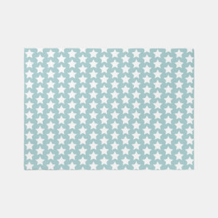 Eggshell Blue & White Stars  Rug