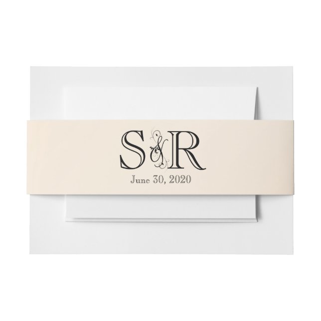 Eggshell Elegance Wedding Belly Band (Front Example)
