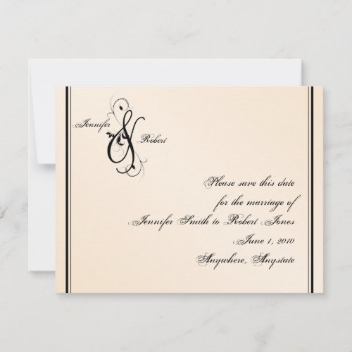 Eggshell Elegance Wedding Save the Date