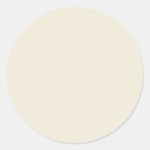 Eggshell Solid Color Classic Round Sticker