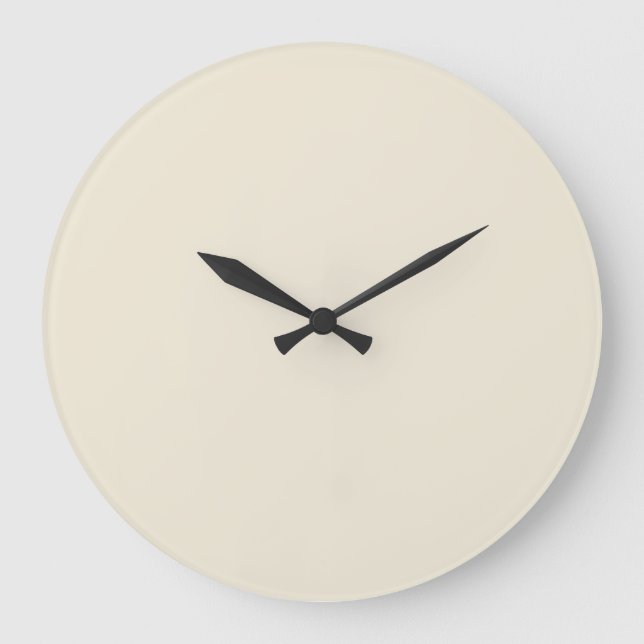 Eggshell Solid Color Large Clock (Front)