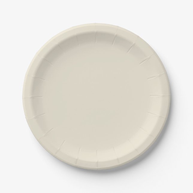 Eggshell Solid Color Paper Plates (Front)