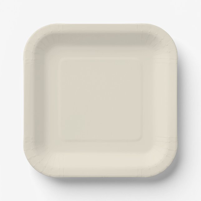 Eggshell Solid Color Paper Plates (Front)