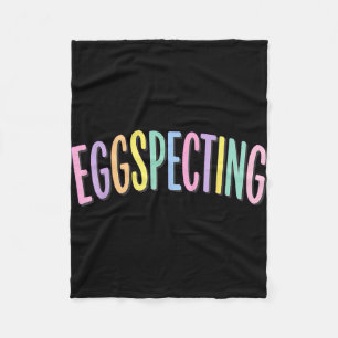 Eggspecting easter expecting parents pregnancy fleece blanket