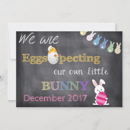 Eggspecting Easter Pregnancy Reveal Announcement