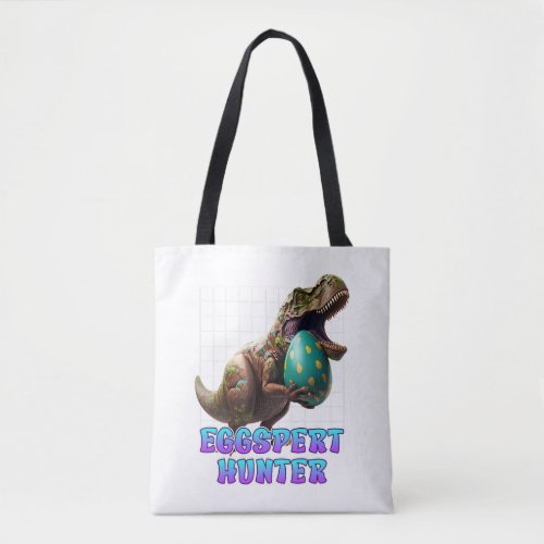 Eggspert Easter Eggs Hunt Dinosaur Easter Bunnies  Tote Bag