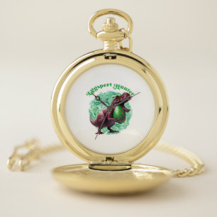 Eggspert Hunter Easter Egg Hunting Easter Pocket Watch