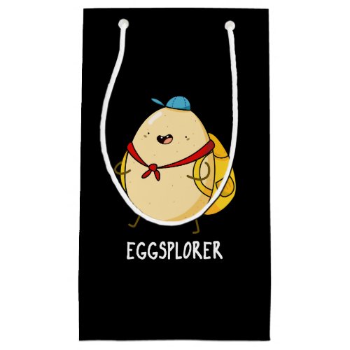 Eggsplorer Funny Egg Explorer Pun Dark BG Small Gift Bag