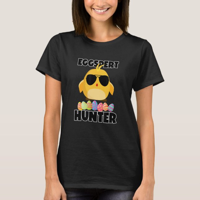 Eggsprent Hunter Chicken Easter Day Apparel T-Shirt (Front)