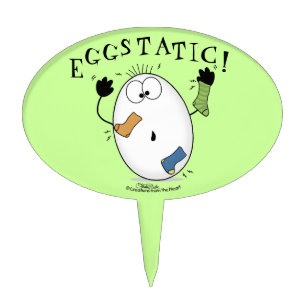 Eggstatic-Ecstatic Egg Cake Topper