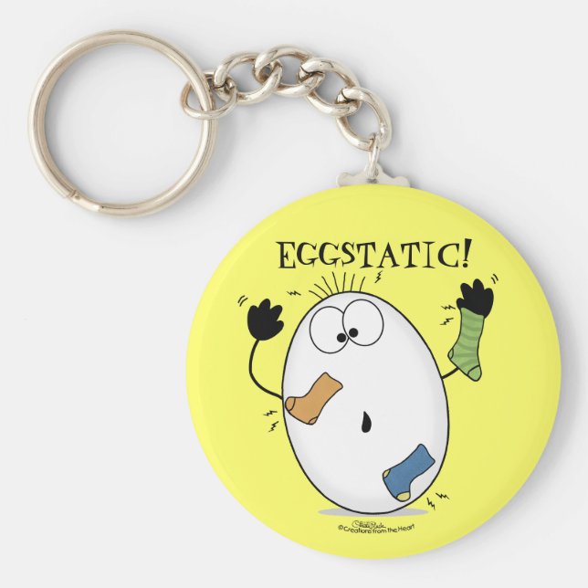 Eggstatic-Ecstatic Egg Keychain (Front)